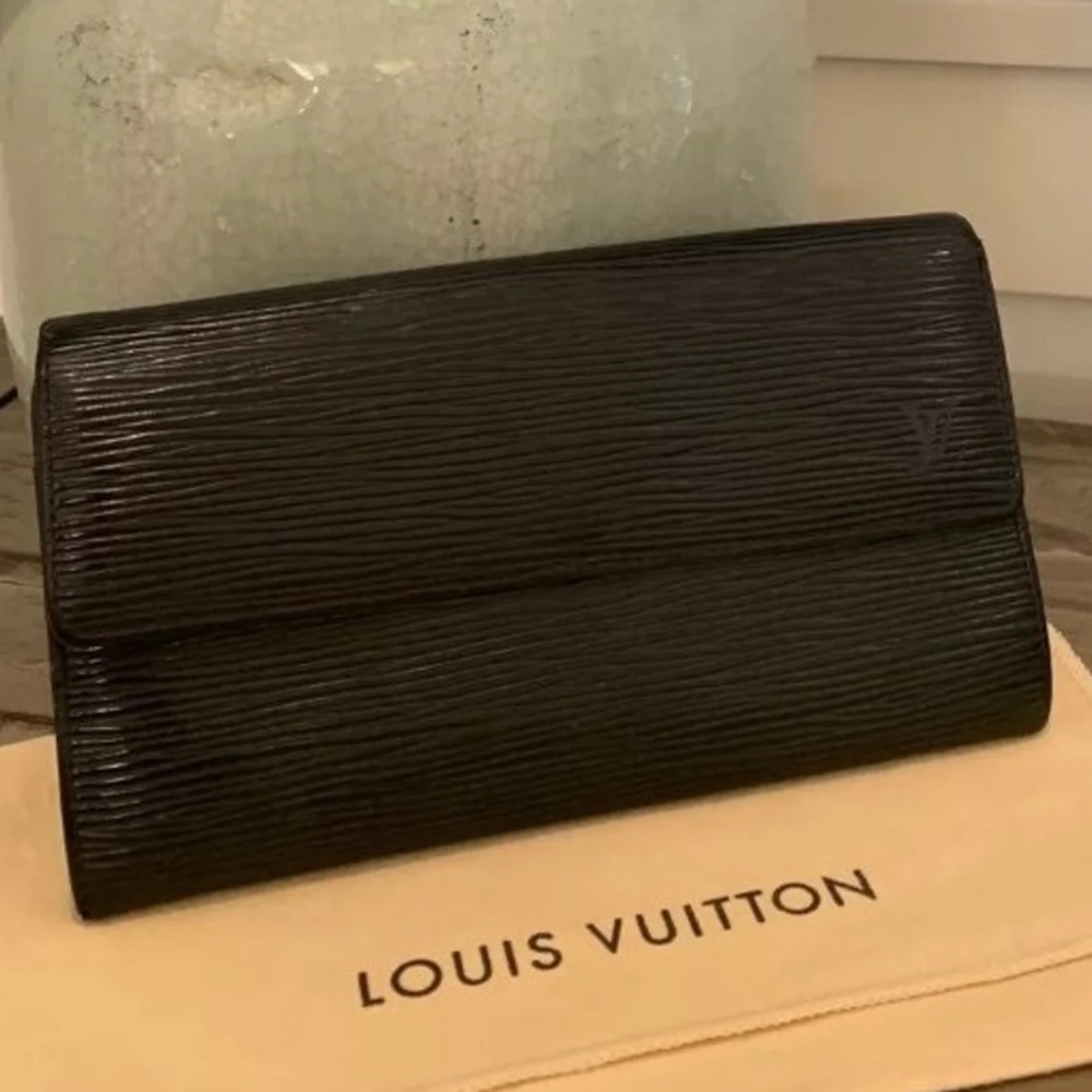 Louis Vuitton Portefeuille Sarah Black Long Wallet